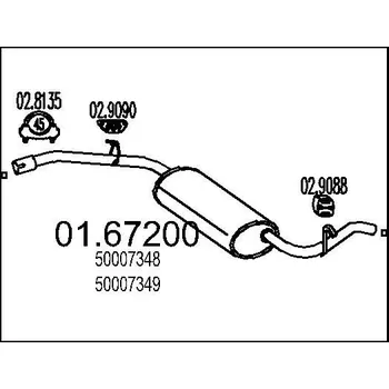 Tlumič výfuku Zadní tlumič výfuku MTS 01.67200