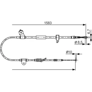 Lanko parkovací brzdy Tažné lanko, parkovací brzda BOSCH 1 987 482 296