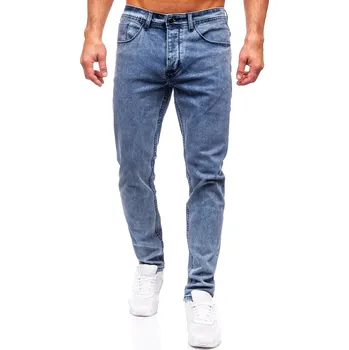 Pánské oblečení Tmavě modré pánské džíny slim fit Bolf MP0192BS - 31/M