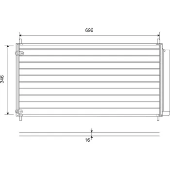 Výparník klimatizace Kondenzátor, klimatizace VALEO 814205