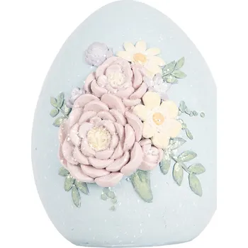 Velikonoční dekorace Clayre & Eef - Dekorativní vajíčko FLOWER 6PR5181