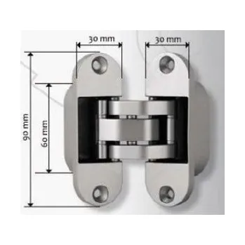 Nábytkové kování Otlav Závěs otlav skrytý 35 kg bez seřizování nikl satin