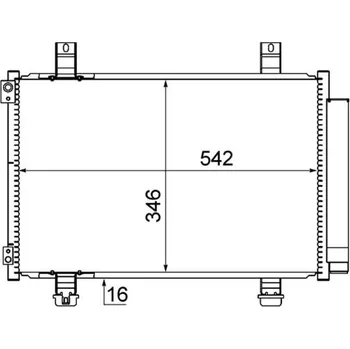 Výparník klimatizace Kondenzátor, klimatizace MAHLE AC 611 000S