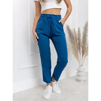 Dámské kalhoty Modré dámské textilní kalhoty Bolf W7921 - L