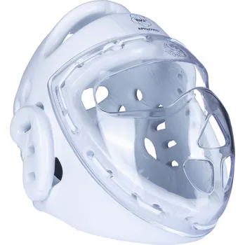 Chránič hlavy na box a bojový sport Hayashi přilba WKF s maskou - bílá, 246 M