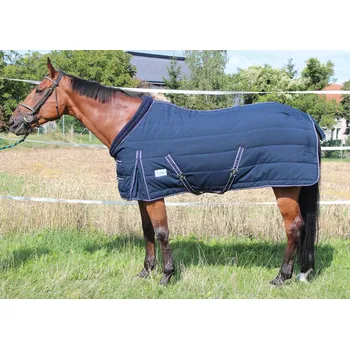 Sport Kentaur Stájová termodeka s límcem pro koně 300g Barva: Modrá, Velikost: 135