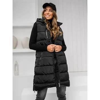 Černá dámská prodloužená prošívaná vesta Bolf 81261C - L