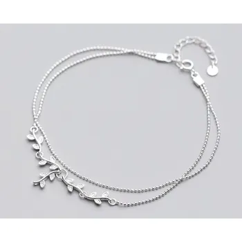 Řetízek For Silver Dvojitý řetízek na nohu s větvičkami - Stříbro 925