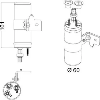 Sušič klimatizace Sušárna, klimatizace MAHLE AD 5 000P