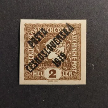 Sběratelství Známka ČSR PČ 1919 , 2h, Pof.60*, I. typ přetisku