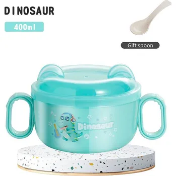 Svačinový box VERK GROUP Dětská svačinová miska s příborem 0,6 l HXD6625