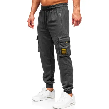 Pánské kalhoty Antracitové pánské jogger teplákové kapsáčé Bolf JX6359 - M