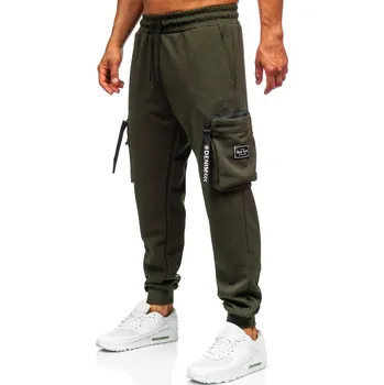 Zelené pánské jogger teplákové kapsáčé Bolf K18 - 2XL