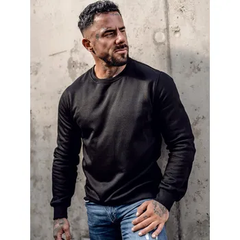 Pánská mikina Černá pánská mikina bez kapuce Bolf 2001A - M