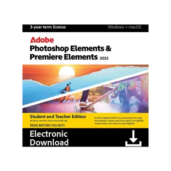 Grafický software Adobe Photoshop & Premiere Elements 2025 pro studenty a učitele - 3 roky