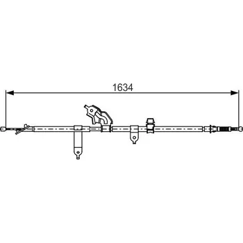 Lanko parkovací brzdy Tažné lanko, parkovací brzda BOSCH 1 987 482 222