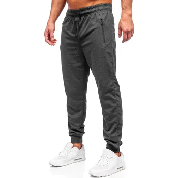 Grafitové pánské teplákové jogger kalhoty Bolf JX6109 - XL