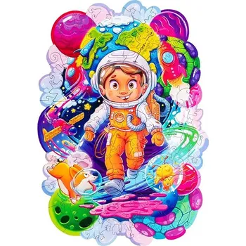 Puzzle Woodlika - Dřevěné puzzle české výroby: Vesmírný dobrodruh