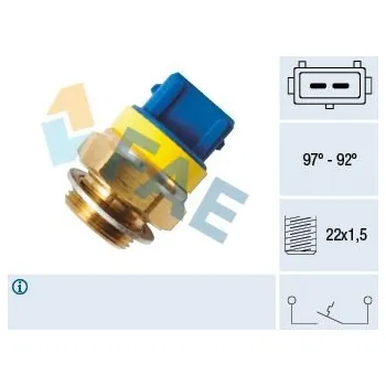 Ventilátor topení a klimatizace Teplotní spínač, větrák chladiče FAE 37580