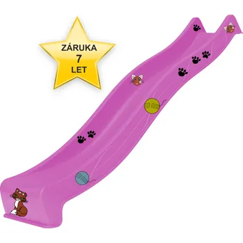 Hra na zahradu SKLUZAVKA Monkey´s Home Eko-line s přípojkou na vodu růžová 2,90m 7 let záruka + dárek