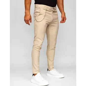Pánské kalhoty Béžové pánské textilní chino kalhoty Bolf 0059 - 30/S
