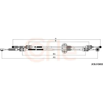 Tažné lanko, ruční převodovka COFLE 2CB.FO015