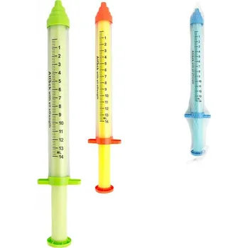 Pistole vodní trubice dělo injekční stříkačka 55cm na vodu 3 barvy