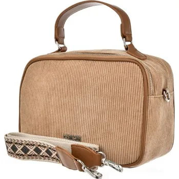 Kabelka Sametová Taška Big Star OO574083 Barva: Béžová, Velikost: ONE SIZE