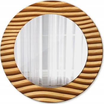 Zrcadlo Zrcadlo závěsné se skleněným rámem Dřevěná vlna 50