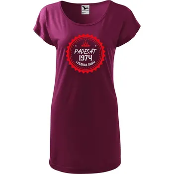 Dámské tričko DOBRÝ TRIKO Dámské tričko/šaty Legenda padesát Velikost: XS, Barva: Fuksiová