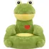 dětské křeslo vidaXL Plyšové dětské křeslo žába/zelené