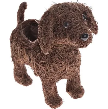 Zahradní dekorace Casa de Engel Proutěný květináč s PVC - pes 0/32