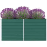 ZBXL Vyvýšený zahradní truhlík 160x80x77 cm pozinkovaná ocel zelený