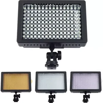 Sestava studiového vybavení LED CAMERA lampa CN-160CA pro video a fotografování (CN-160CA On Camera LED Light, 9,6W, 3200K - 5400K)