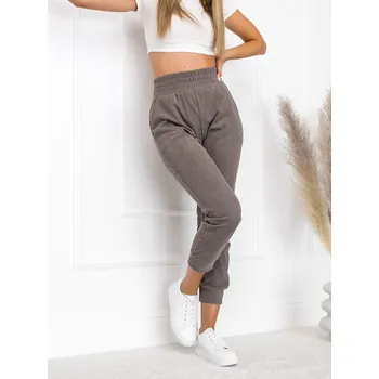 Dámské kalhoty Šedé dámské proužkované tepláky Bolf W7855 - XL