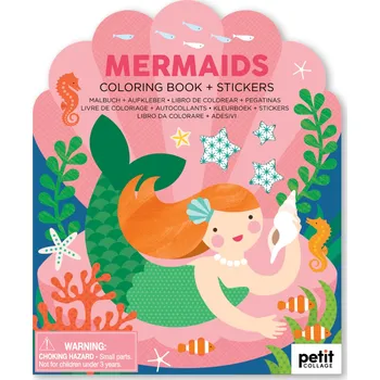 omalovánky Petit Collage Omalovánka se samolepkami mořské víly