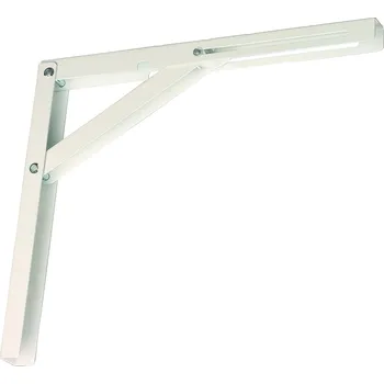 Nábytkové kování Konzola sklopná 300mm bílá (Konzola sklopná 300mm bílá)