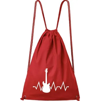 DOBRÝ TRIKO Bavlněný batoh Tep kytara Barva: Červená