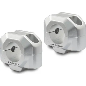 SW MOTECH Zvýšení řídítek na moto 28 mm H 20 mm stříbrné