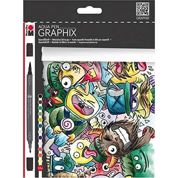 Marabu Graphix 0145000000100 Aqua Pen 12 ks