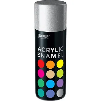 Barva ve spreji Biodur Akrylový email ve spreji - stříbrná 400 ml/ RAL 9006