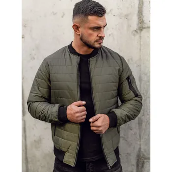 Khaki pánský prošívaný přechodový bomber Bolf MY-02 - M