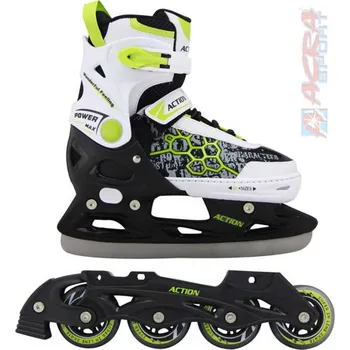 Zimní brusle ACRA Brusle chlapecké s vyměnitelnými podvozky 2 v 1 vel. 29-32