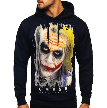 Pánská mikina Tmavě modrá pánská mikina s kapucí a potiskem Bolf 6146 - 2XL