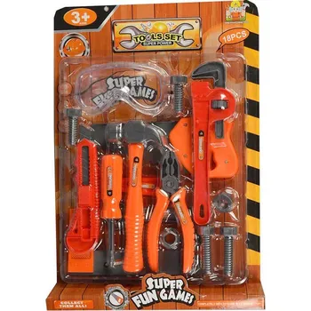 Dětská dílna Nářadí dětské plastové pracovní nástroje herní set 18ks na kartě