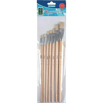 Umělecký štětec Stylex 28682 sada - ploché