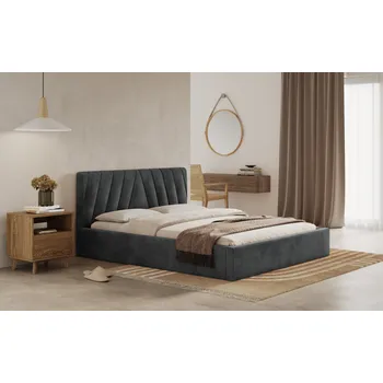 Postel Postel ASTI 120x200 tmavěšedá s úložným prostorem