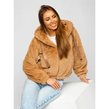 Dámská větrovka Kamelová dámská koženková přechodová bunda Bolf 21230 - M