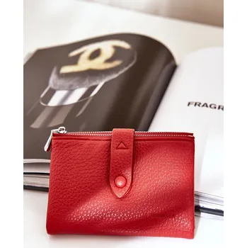 Peněženka Ekologická Kožená Dámská Peněženka Bronica Barva: Červená, Velikost: ONE SIZE