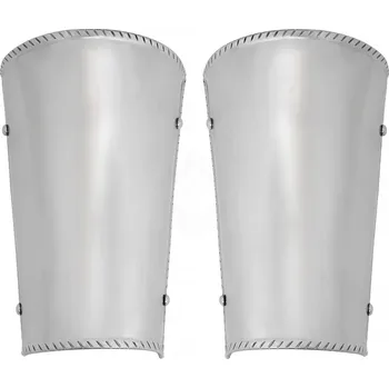 Karnevalový kostým House of Warfare Středověké železné nátepníky s pertlovanými okraji 20 cm